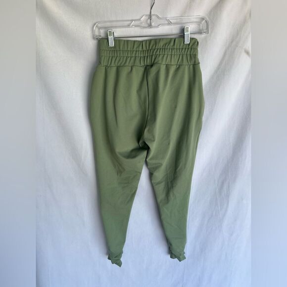 Gymshark x Whitney Simmons High Rise Fitted Joggers Zip Pockets XS Green - Picture 9 of 9